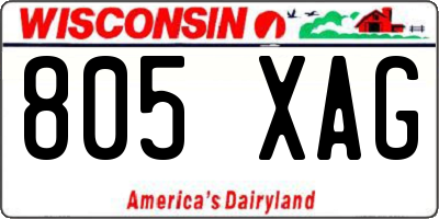 WI license plate 805XAG