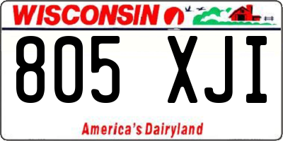 WI license plate 805XJI