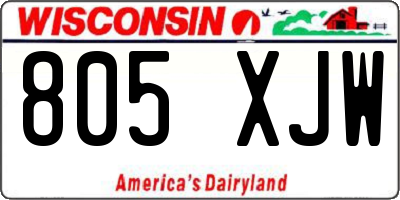 WI license plate 805XJW