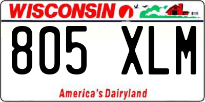 WI license plate 805XLM