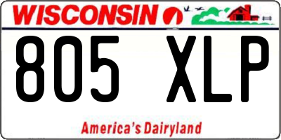 WI license plate 805XLP