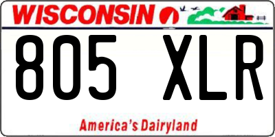 WI license plate 805XLR