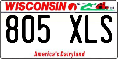 WI license plate 805XLS