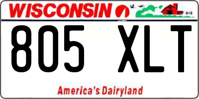 WI license plate 805XLT