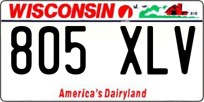 WI license plate 805XLV