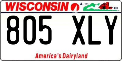 WI license plate 805XLY