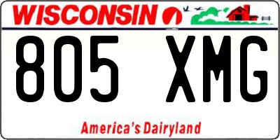 WI license plate 805XMG