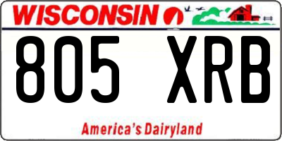WI license plate 805XRB