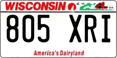 WI license plate 805XRI
