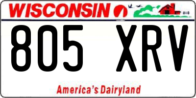 WI license plate 805XRV