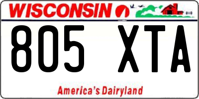 WI license plate 805XTA