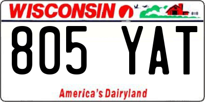 WI license plate 805YAT