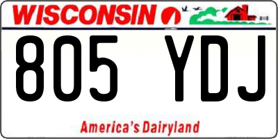 WI license plate 805YDJ