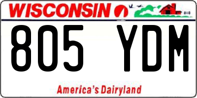 WI license plate 805YDM