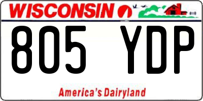 WI license plate 805YDP
