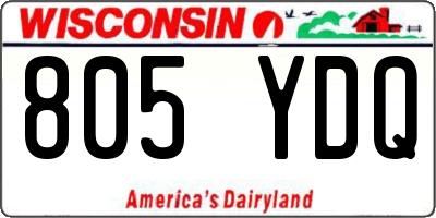 WI license plate 805YDQ