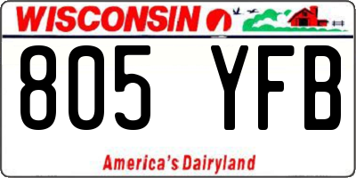 WI license plate 805YFB