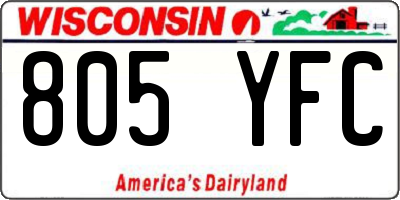 WI license plate 805YFC