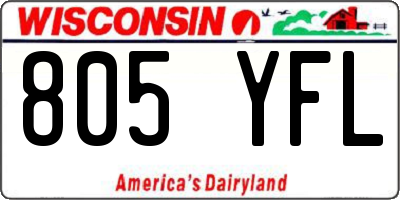 WI license plate 805YFL