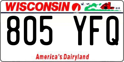 WI license plate 805YFQ