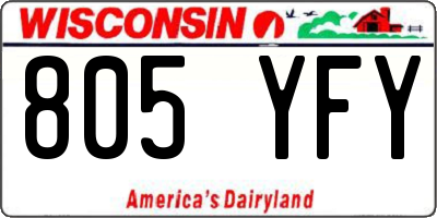 WI license plate 805YFY