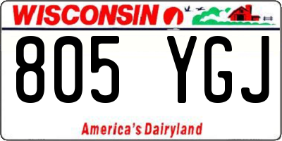 WI license plate 805YGJ