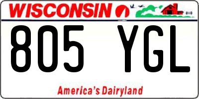 WI license plate 805YGL
