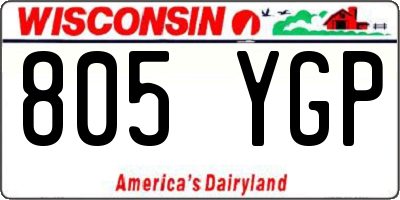 WI license plate 805YGP