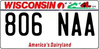 WI license plate 806NAA