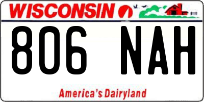 WI license plate 806NAH