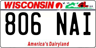WI license plate 806NAI