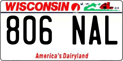 WI license plate 806NAL