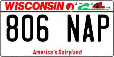 WI license plate 806NAP