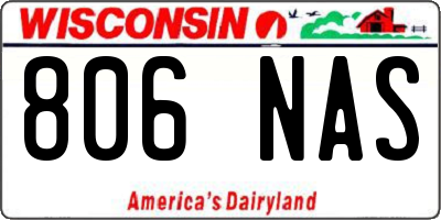 WI license plate 806NAS