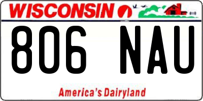 WI license plate 806NAU