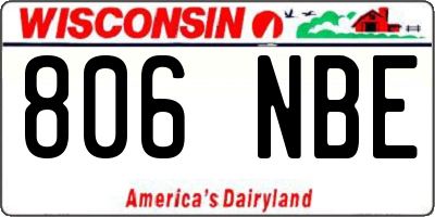 WI license plate 806NBE
