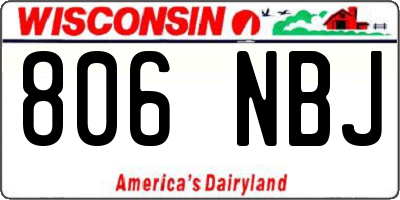 WI license plate 806NBJ