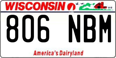 WI license plate 806NBM