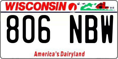 WI license plate 806NBW