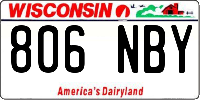 WI license plate 806NBY