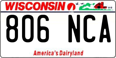 WI license plate 806NCA