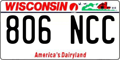 WI license plate 806NCC