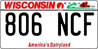 WI license plate 806NCF