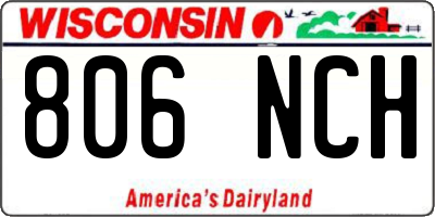 WI license plate 806NCH