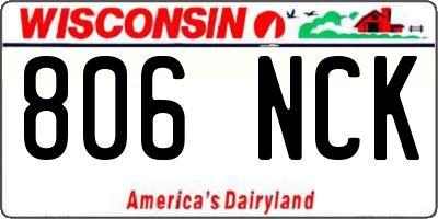 WI license plate 806NCK