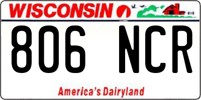 WI license plate 806NCR