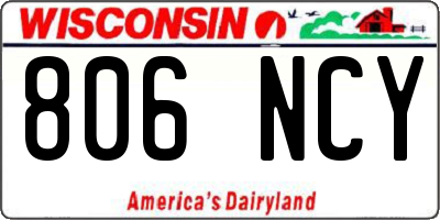 WI license plate 806NCY