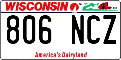 WI license plate 806NCZ