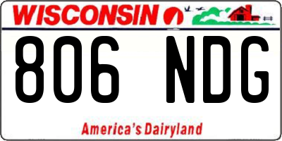 WI license plate 806NDG