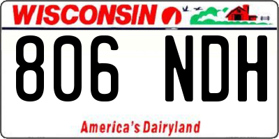 WI license plate 806NDH